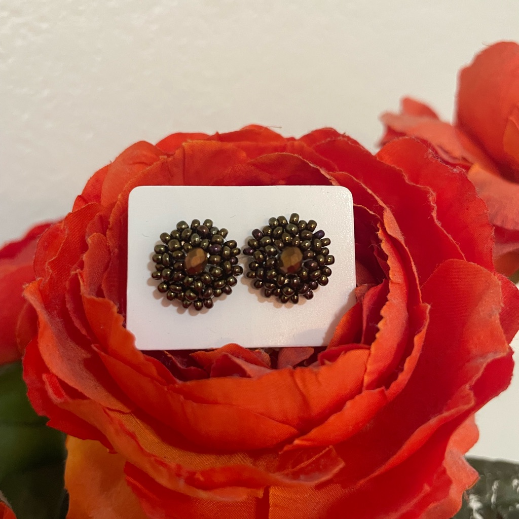 Huichol Beaded Stud Earrings